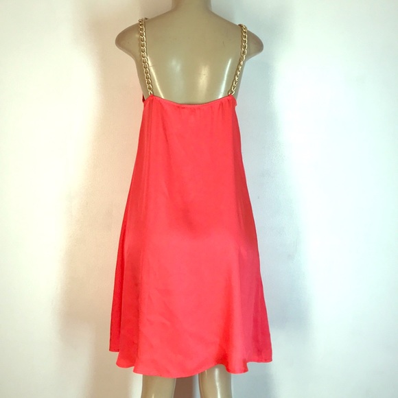 Julie Brown NYC Fresh Fruit Chainly Dress Orange-Pink sz 2 - Picture 4 of 5